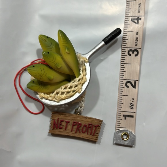 2 fishing ornaments net profit, bait em hook em bag em bass waders net fisherman - Picture 8 of 8